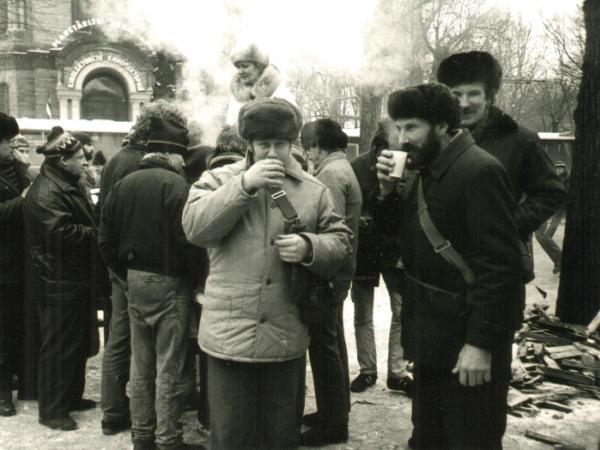 22. janvāris 1991.gadā Rīgā, Pētera Eglīša foto, no Valmieras muzeja krājuma