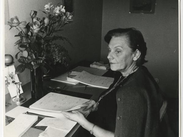 Veronika Strēlerte, 1972. gada 10. oktobris, Stokholma. Fotogrāfs: Fricis Dziesma. RTMM 692970