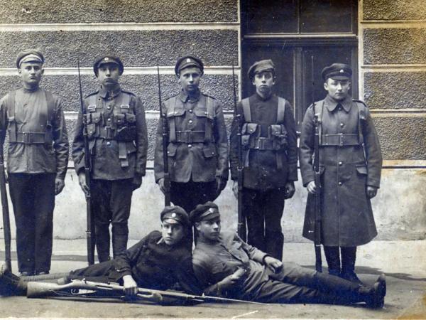 2. (5.) Cēsu pulka Skolnieku rotas karavīri 1919. gadā.