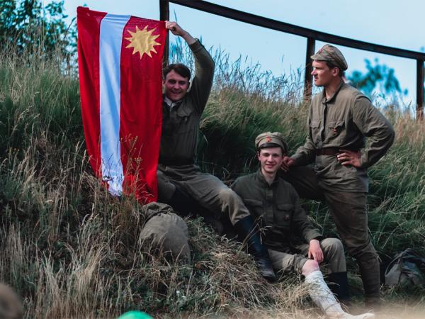 Fotogrāfija no filmas "Dvēseļu putenis" uzņemšanas. Autore: Sanita Ieva Sparāne.