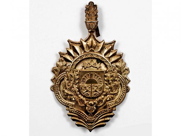 2. Kārtības policijas policistu formas tērpa cepures lielā kokarde. Latvija. 1939.–1940. gads.