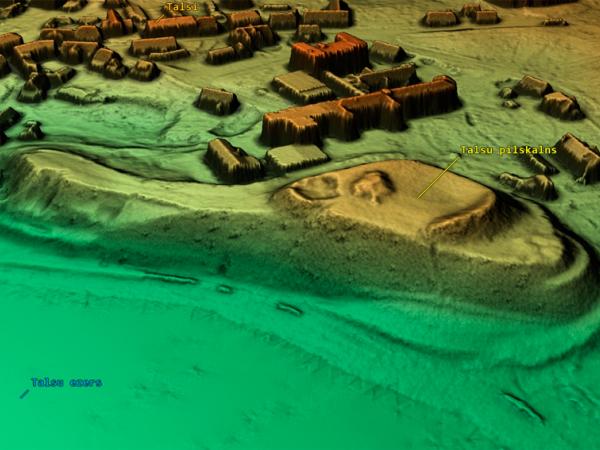 Talsu pilskalna 3D modelis. Autors: Gatis Kalniņš. Avots: https://www.latvijas-pilskalni.lv/talsu-pilskalns/