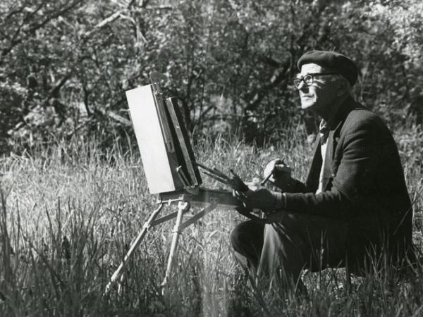 Jānis Sudmalis plenērā, 1960-tie gadi, LM 40339